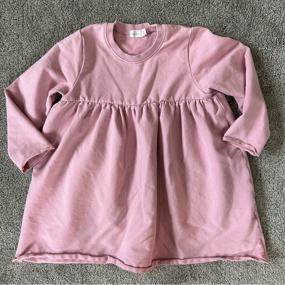 Jamie Kay Pink 5yr Terry Dress Organic Cotton